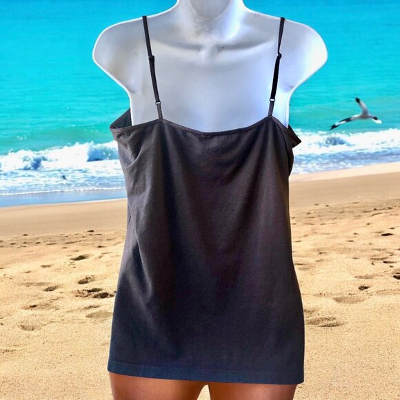 a.n.a. A New Approach Brown Cami Lace Trim Adjustable Straps - Picture 6 of 12